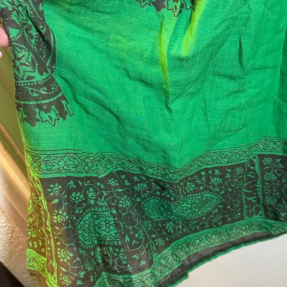 Planet-gold Women's Green Dress